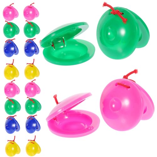 Toddmomy 24 Stück Teiliges Kleine Kastagnetten für Buntes Handklatscher Musikinstrument Sicher und Fördernd für Kindergarten Musikunterricht Kognitive Entwicklung und Musikalische von Toddmomy