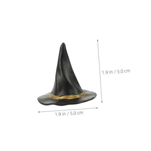 Toddmomy 24 Stück Teiliges Mini Handgefertigte Halloween Dekoration Vielseitige Miniatur Hexenhüte für Weinflaschen Puppenhäuser Halloween Partyzubehör Schwarze DIY Bastelaccessoires von Toddmomy