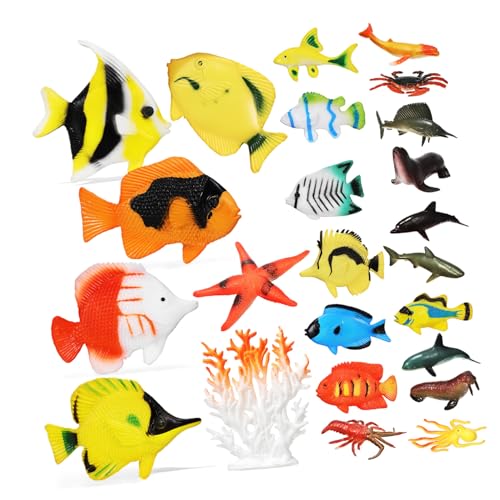 Toddmomy 24 Stück Teiliges Realistischer Meereslebewesen Figuren aus Robustem Kunststoff Inklusive Tropischer Fischmodelle Detailgetreu Gestaltete Meerestiere Spielzeuge für Interaktives Toddmomy 24 Stück Teiliges Realistischer Meereslebewesen Figuren aus Robustem Kunststoff Inklusive Tropischer Fischmodelle Detailgetreu Gestaltete Meerestiere Spielzeuge für Interaktives von Toddmomy