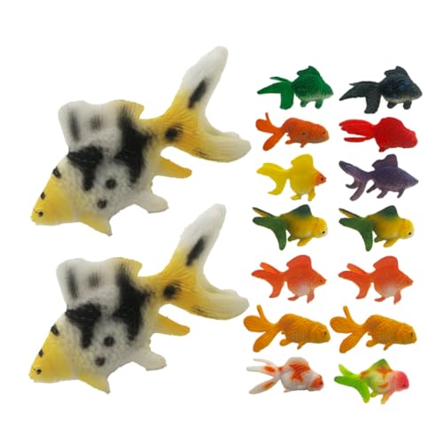 Toddmomy 24 Stück künstlicher PVC Fisch Modell Dekoration für Aquarium Meerestiere Modell PVC-Modell Meereslebewesen Dekoration Mini-Fisch- Mini-Goldfischfiguren Fisch-Modell von Toddmomy