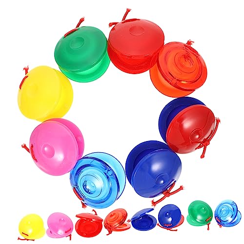 Toddmomy 24Stücke Buntes Percussion Teiliges Castañets für Vorschulkinder Sicheres Musikinstrument Intellektuellen und Musikalischen Entwicklung von Toddmomy