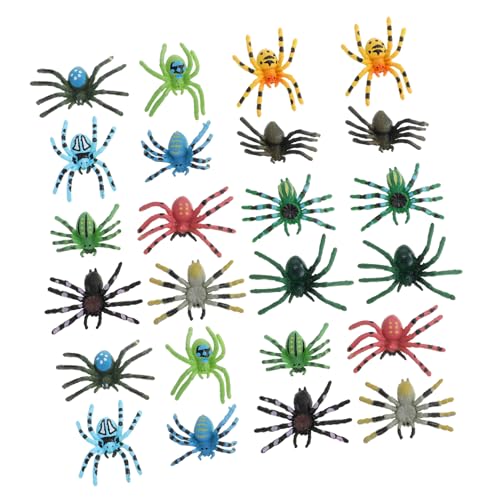 Toddmomy 24Stücke Realistische Spinnen für Gruselige Halloween Dekoration Lebensechte Spinnenfiguren aus Partys und Streiche Kompakte und Kreative Designs von Toddmomy