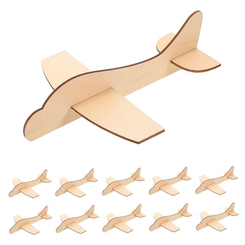 Toddmomy 24Stücke Unvollendete Holzflugzeuge zum Basteln DIY Graffiti Flugzeug für Kreative und Bastelprojekte im Klassenzimmer und Zuhause von Toddmomy
