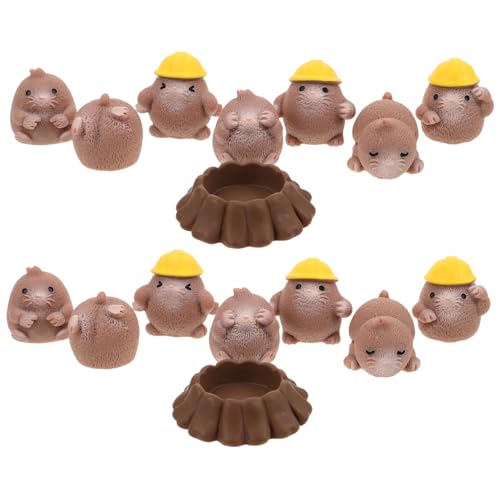 Toddmomy 24stücke Miniaturfiguren Aus Kunstharz Kleine Tierfiguren Mini-Gopher-Figuren Für DIY-mikrolandschaftsdekor Tier-kunstharzornamente Für Bürotischdeko Miniatur-tierstatuen von Toddmomy
