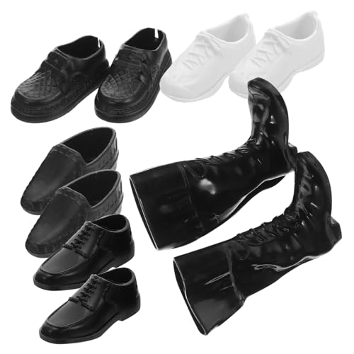 Toddmomy 25 Paare Puppenverkleidungsschuhe Puppe verkleiden Sich Schuhe Puppe Schuhe Miniatur-Puppenzubehör Zubehör für Puppenkostüme Plastik Schwarz von Toddmomy