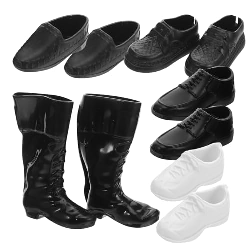 Toddmomy 25 Paare Puppenverkleidungsschuhe Schuhe für Puppen dekorative Minischuhe Puppe dekorative Schuhe Miniaturschuh Plastik Schwarz von Toddmomy