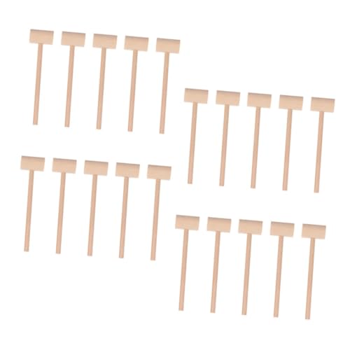 Toddmomy 25 Stück Teiliges Mini Holzspielzeug Hämmer aus Natürlichem Holz Kindgerechte Mini Hammer für Pounding Shellfish Mallets Kreatives Spiel und DIY Basteln für Kleinkinder von Toddmomy