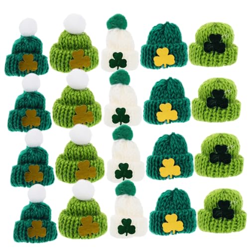 Toddmomy 25 Stück Teiliges Miniatur Strickmützen für Puppen Weiche Bastelmützen mit Grün-weiß-Gold-dekor DIY St Patrick S Day Party Zubehör Mini Hüte für Kreative Dekorationen Toddmomy 25 Stück Teiliges Miniatur Strickmützen für Puppen Weiche Bastelmützen mit Grün-weiß-Gold-dekor DIY St Patrick S Day Party Zubehör Mini Hüte für Kreative Dekorationen von Toddmomy