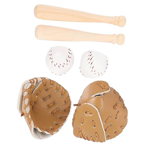 Toddmomy 2Sätze Baseball Mit Schlägern Und Bällen Rollenspielzubehör Für Puppenhaus Dekoration Naturgetreue Sportspielzeuge Für Tiny Houses Und Kreative von Toddmomy