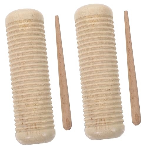 Toddmomy 2Sätze Holz Guiro Schlaginstrument Musikinstrument für Musikalische Früherziehung Fördert Kreativität und Musikalität bei Kindern für Feste von Toddmomy
