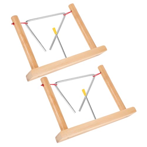 Toddmomy 2Sätze Musikinstrument Metallglocke mit Schlägeln und Holzständern Robuste Percussion Glocke für Anfänger für Musiktraining und Spielspaß von Toddmomy