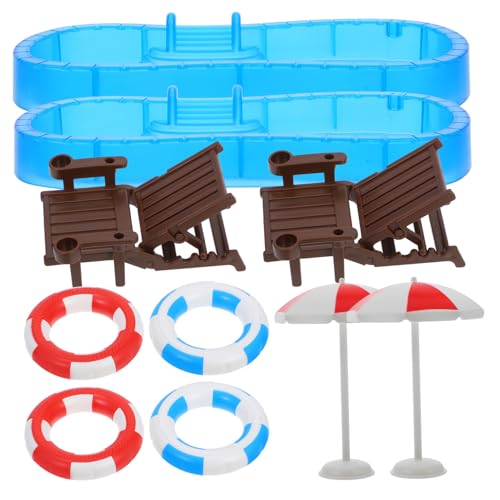 Toddmomy 2Sätze Schwimmpool mit Strandmöbeln Teiliges Puppenhaus Zubehör für Sommer Dekoration DIY Miniaturmodelle Kinderspielzeug für Kreative Toddmomy 2Sätze Schwimmpool mit Strandmöbeln Teiliges Puppenhaus Zubehör für Sommer Dekoration DIY Miniaturmodelle Kinderspielzeug für Kreative von Toddmomy