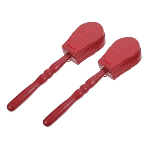 Toddmomy 2Stücke Castanet Musikinstrumente für Einfaches Schlaginstrument für Frühe Musikalische Bildung für Kleinkinder Leuchtende Farben und Sichere Verarbeitung von Toddmomy