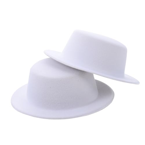 Toddmomy 2 Stücke Selbstgemacht Miniatur Hüte Zierhüte für Mädchen Kleine Filzhüte als Haarschmuck für Bastelarbeiten und Party Dekoration 17cm von Toddmomy
