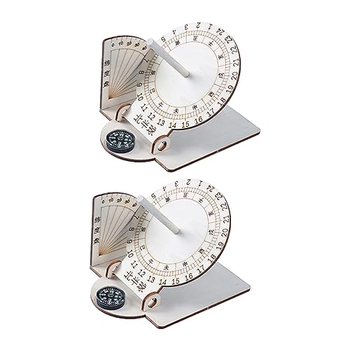 Toddmomy 2Stücke DIY Sonnenuhr Modell Pädagogisches Holzspielzeug für Zeitmessung und Geografischen Studien für Experimente und Unterrichtshilfen Toddmomy 2Stücke DIY Sonnenuhr Modell Pädagogisches Holzspielzeug für Zeitmessung und Geografischen Studien für Experimente und Unterrichtshilfen von Toddmomy