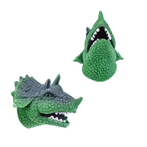 Toddmomy 2Stücke Dinosaurier Handpuppen aus TPR Kunststoff Realistisches Fingerspielzeug für Triceratops Modell für Rollenspiele und Kreative Geschichten Grün Toddmomy 2Stücke Dinosaurier Handpuppen aus TPR Kunststoff Realistisches Fingerspielzeug für Triceratops Modell für Rollenspiele und Kreative Geschichten Grün von Toddmomy