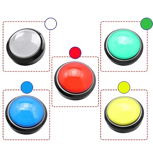Toddmomy 2Stücke Elektronische Spielantworter ohne Batterie Rot Gelb mit LED Licht und Fußschaltern für Partys und Lernspiele Fördert Grundlegende Fähigkeiten bei Kindern von Toddmomy