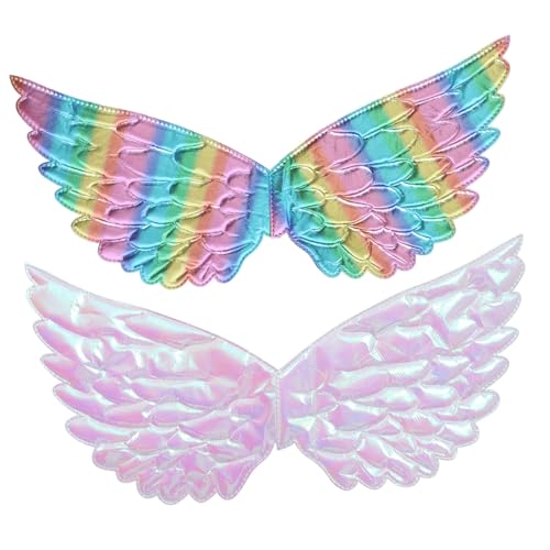 Toddmomy 2Stücke Engelsflügel Kostüm für Aufführungen Farbenfrohe für Karneval Halloween Cosplay und Partys Leichte und Langlebige Requisiten für Jungen von Toddmomy