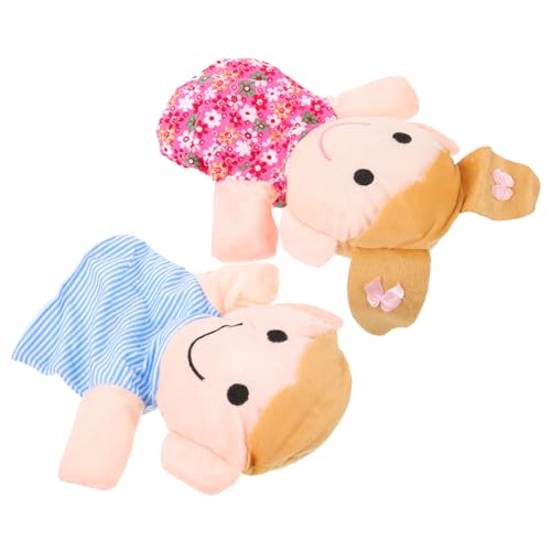 Toddmomy 2Stücke Familien Handpuppen Aus Niedliche Puppen Für Rollenspiel Und Geschichtenerzählen Für Kleinkinder Von Jahren von Toddmomy