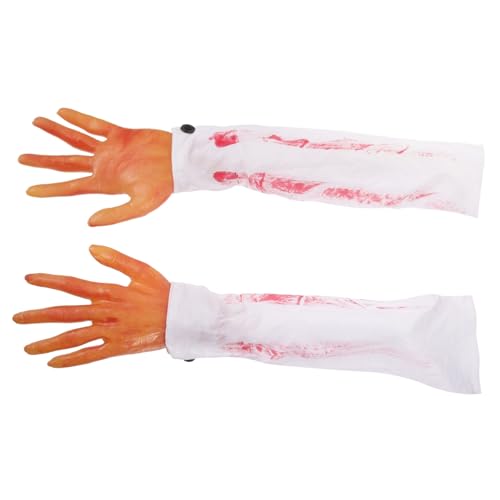 Toddmomy 2Stücke Gruselige Gefälschte Blutige Armhände Kunstbluthände für Halloween Dekoration Realistische Halloween Requisiten für Partys Cosplay und Scherze von Toddmomy