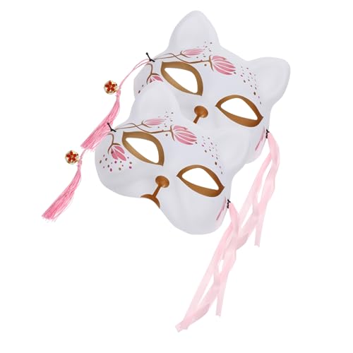 Toddmomy 2Stücke Halbmaske Cosplay Requisiten für Halloween und Kostümpartys und Leichte Fuchsmaske für Unvergessliche Feierlichkeiten von Toddmomy