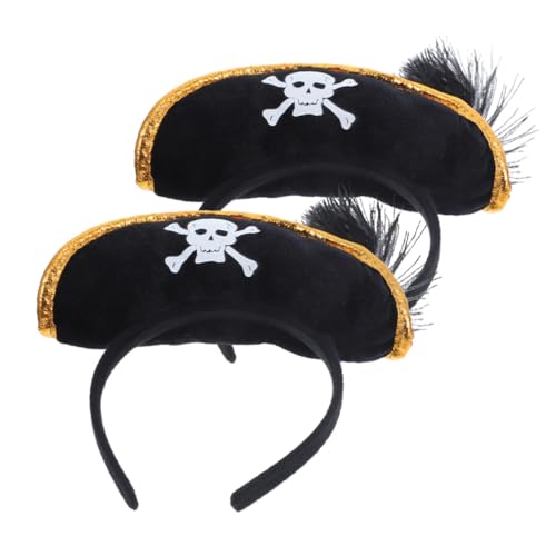 Toddmomy 2Stücke Halloween Piratenhut Haarband für Kostümparty Cosplay Requisiten Stabil und Langlebig für Bühnenauftritte und Halloween Feiern Toddmomy 2Stücke Halloween Piratenhut Haarband für Kostümparty Cosplay Requisiten Stabil und Langlebig für Bühnenauftritte und Halloween Feiern von Toddmomy