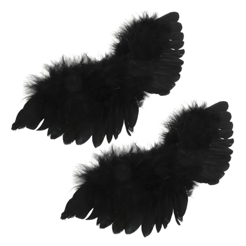 Toddmomy 2Stücke Halloween Teufelsflügel für Puppen Langlebige und Dekorative Accessoires aus Simulierten Federn für DIY Projekte und Puppendekoration von Toddmomy