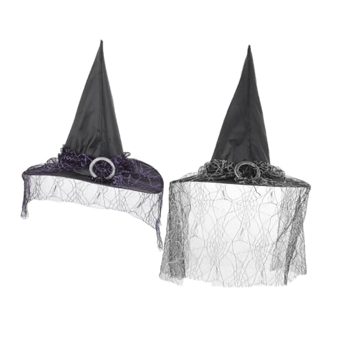 Toddmomy 2Stücke Hexenhut Halloween Zaubererkappe Cosplay Kostüm für Erwachsene Kopfbedeckung für Halloween Partys und Festliche Anlässe Toddmomy 2Stücke Hexenhut Halloween Zaubererkappe Cosplay Kostüm für Erwachsene Kopfbedeckung für Halloween Partys und Festliche Anlässe von Toddmomy