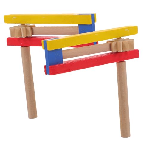 Toddmomy 2Stücke Holz Kastagnetten für Pädagogisches Musikinstrument Rhythmus und Selbstrotationsfunktion für Kontinuierlichen Kinderspielzeug von Toddmomy