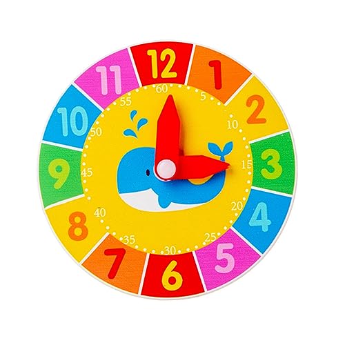 Toddmomy 2Stücke Holz Lernspielzeug Uhr Cartoon Design Kognitive Spieluhr für Whale Flower Stil Pädagogisches zur Uhrzeit Lernen für Jungen Toddmomy 2Stücke Holz Lernspielzeug Uhr Cartoon Design Kognitive Spieluhr für Whale Flower Stil Pädagogisches zur Uhrzeit Lernen für Jungen von Toddmomy