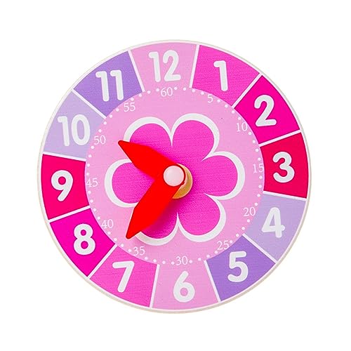 Toddmomy 2Stücke Holzspielzeug Uhr für Teiliges Lernspielzeug im Wal und Blumen Design Pädagogisches Uhrenspielzeug Kognitiven Fähigkeiten für Jungen von Toddmomy