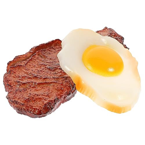 Toddmomy 2Stücke Künstliches Steak Pochiertes Ei Modell Lebensechte Requisite für Restaurantdekoration Fotografie Spielküche Sichere und Langlebige Lebensmittelmodelle Toddmomy 2Stücke Künstliches Steak Pochiertes Ei Modell Lebensechte Requisite für Restaurantdekoration Fotografie Spielküche Sichere und Langlebige Lebensmittelmodelle von Toddmomy
