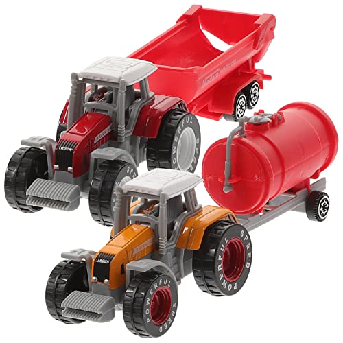 Toddmomy 2Stücke LKW Modellspielzeug für Traktormodelle aus Langlebigem Kunststoff Trägheitsantrieb für Jungen Ab Jahren Fördert Vision Vorstellungskraft und Hand Augen Koordination von Toddmomy