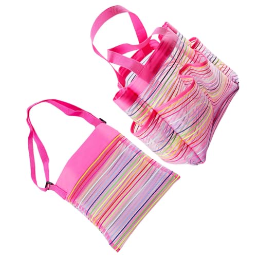 Toddmomy 2Stücke Mesh Strandtaschen Große Aufbewahrung für Muscheln für Strand Leicht Tragbar mit Regenbogenmuster und Einfach zu Reinigen Toddmomy 2Stücke Mesh Strandtaschen Große Aufbewahrung für Muscheln für Strand Leicht Tragbar mit Regenbogenmuster und Einfach zu Reinigen von Toddmomy
