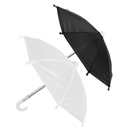 Toddmomy 2Stücke Mini Regenschirm Modelle Puppenhaus Zubehör Realistische Dekoration für Miniaturhäuser Verarbeitet für Puppen und Miniaturszenen von Toddmomy