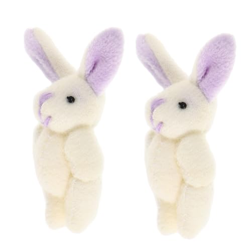 Toddmomy 2Stücke Plüsch Hasenpuppen Weiche Mini Kaninchenpuppen Hochzeiten Ostern und Partys Detailreiche Handwerkskunst und Langlebige von Toddmomy