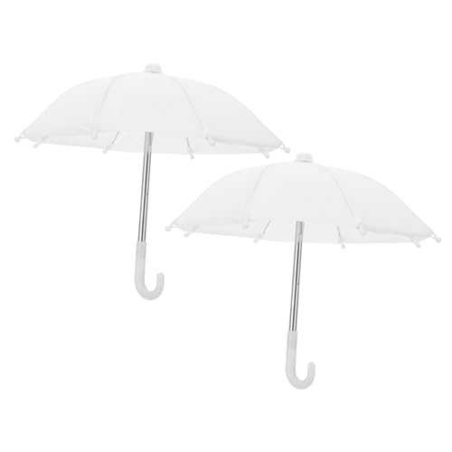 Toddmomy 2Stücke Regenschirm Dekoration Für Puppenhäuser Weißes Rollenspielzubehör Und Tiny House Zubehör Für Kreative Modelle Und Accessoires von Toddmomy