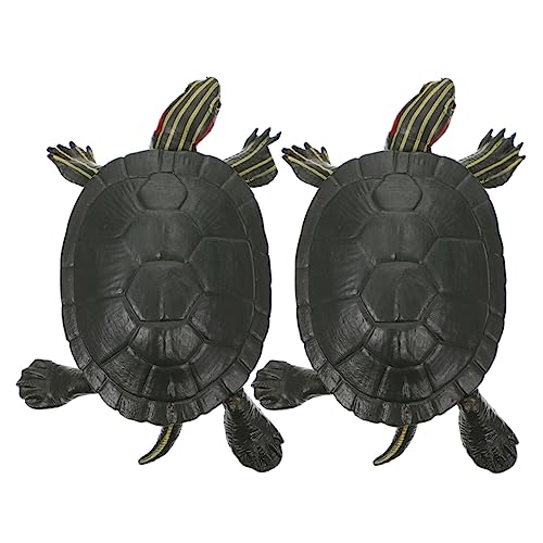 Toddmomy 2Stücke Schildkröten Modellspielzeug Realistische Plastikschildkrötenfiguren Für Pädagogisches Für Tieridentifikation Und Desktop Dekoration Leuchtende Farben von Toddmomy