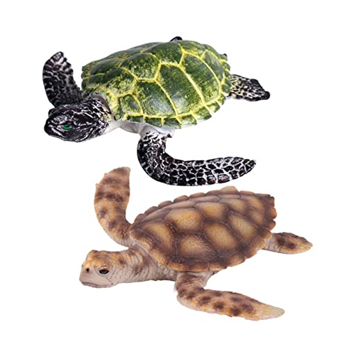 Toddmomy 2Stücke Schildkrötenmodell aus Hochwertigem Material Realistische Meereslebewesen Figuren Vorstellungskraft und Farberkennung für Dekoration und Lernspielzeug Toddmomy 2Stücke Schildkrötenmodell aus Hochwertigem Material Realistische Meereslebewesen Figuren Vorstellungskraft und Farberkennung für Dekoration und Lernspielzeug von Toddmomy
