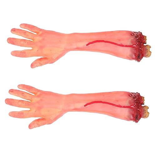 Toddmomy 2Stücke Schreckliche Abgetrennte Hände Realistische Halloween Requisite Simulierte Gebrochene Arme Für Gruselige Deko Und Spukhäuser Halloween Feiern Und Cosplay von Toddmomy