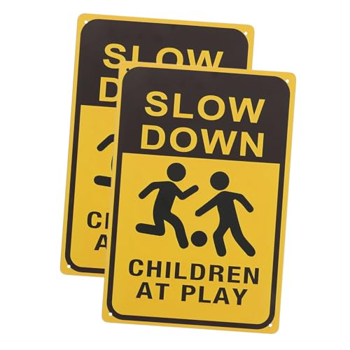 Toddmomy Slow Down Schild für Kinder Beim Spielen 2 Stück Sicherheitswarnschild für Garten und Straße Wetterfestes Metall Kindersicherheit Vorsichtsschilder für Nachbarschaften Toddmomy Slow Down Schild für Kinder Beim Spielen 2 Stück Sicherheitswarnschild für Garten und Straße Wetterfestes Metall Kindersicherheit Vorsichtsschilder für Nachbarschaften von Toddmomy