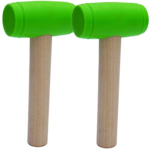 Toddmomy 2Stücke Spielzeughammer aus Holz Simulationswerkzeug für Lernspielzeug zur Verbesserung von Grip Koordination und für Geburtstage und Partys von Toddmomy