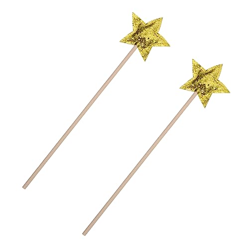 Toddmomy 2Stücke Sternförmiger Glitzer Feenstäbe für Magischer Märchenstock für Kindergeburtstag und Partydekoration von Toddmomy