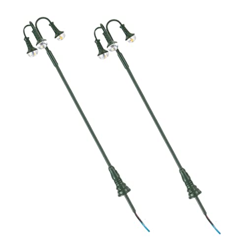 Toddmomy 2Stücke Straßenlaternenmodell Für Mikrolandschaften Grüne Kopf Lampe Für Miniaturgärten Und Sandtischszene Langlebiges Und Sicheres Material Für Kreative Dekoration von Toddmomy