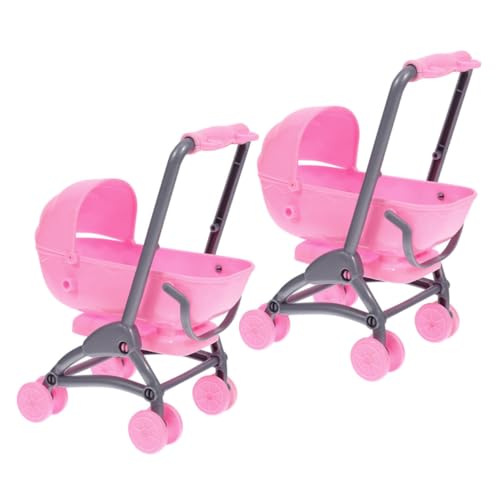 Toddmomy 2Stücke Teiliges Puppenwagen für Kompakter Faltbarer Puppenbuggy aus Leichtem Material für Rollenspiele und Puppenpflege Perfektes für Jungen von Toddmomy