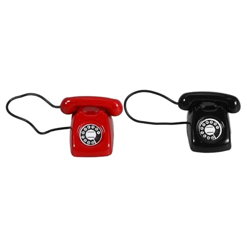 Toddmomy 2Stücke Telefonmöbel Und Nostalgisches Telefon Für Miniaturszenen Und Puppenmöbel von Toddmomy