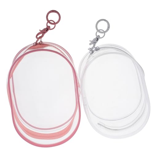 Toddmomy 2Stücke Transparente Figuren Display mit Schlüsselanhänger PVC Puppentaschen für Sammlerstücke Organizer für Mini Figuren Stilvolles Accessoire für Kinderwagen von Toddmomy