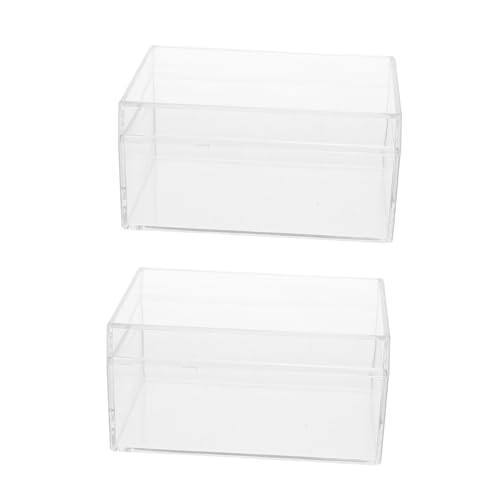 Toddmomy 2Stücke Transparente Spielkartenbox aus Rechteckiger Aufbewahrungsbehälter für Pokerkarten und Sammelkarten Langlebig und Platzsparend von Toddmomy