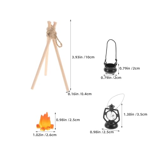 Toddmomy 2er Set Miniatur-Lagerfeuer-Set mit Lampe und Topf, Puppenhaus-Dekor für Weihnachten, Winterszenen, Märchengärten, realistische Camping-Requisite Toddmomy 2er Set Miniatur-Lagerfeuer-Set mit Lampe und Topf, Puppenhaus-Dekor für Weihnachten, Winterszenen, Märchengärten, realistische Camping-Requisite von Toddmomy