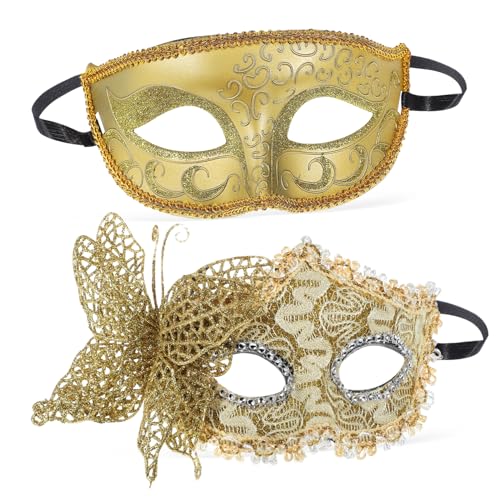 Toddmomy 2stücke Vintage Masken Für Masquerade Masken Kunstvolle Kostüm Accessoires Für Halloween Hochzeiten Und Karnevalsfeiern Toddmomy 2stücke Vintage Masken Für Masquerade Masken Kunstvolle Kostüm Accessoires Für Halloween Hochzeiten Und Karnevalsfeiern von Toddmomy